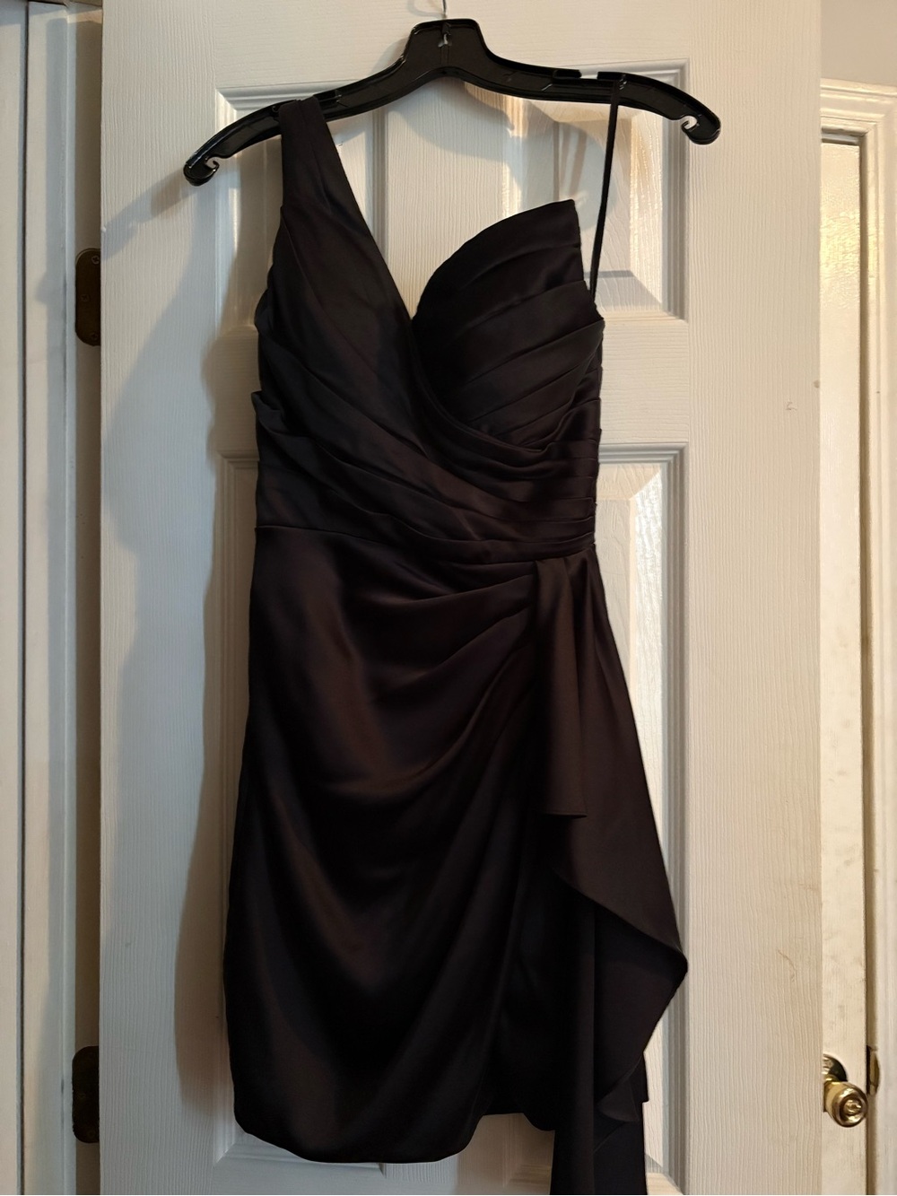 Ashley Lauren Black One-Shoulder Cocktail Dress